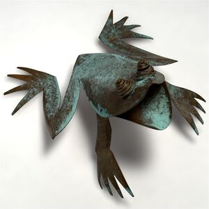 Vintage Signed ©EK Copper Frog Sculpture 5” MCM Brutalist Art Studio Decor